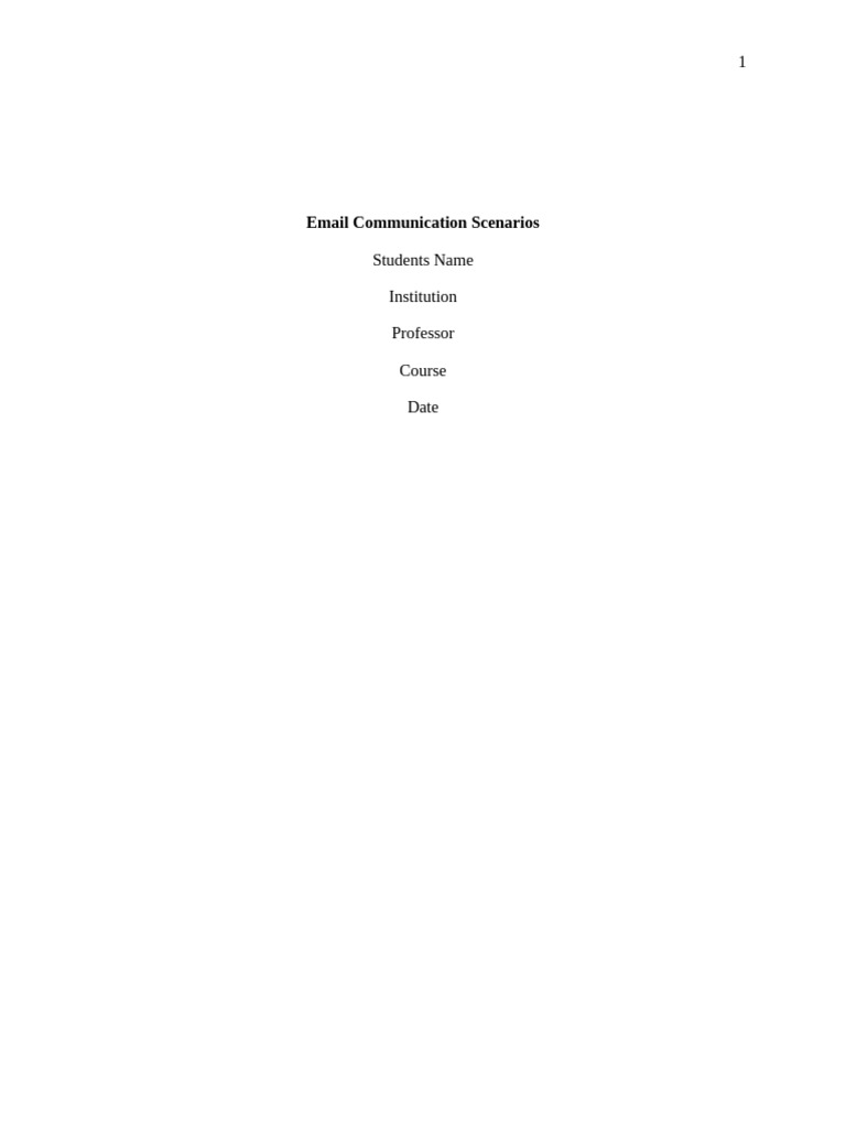 Effective Email Communication Scenarios | PDF | Communication