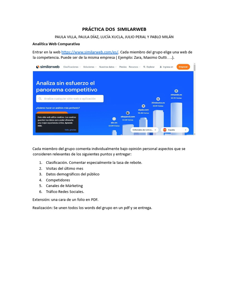 Practica Dos Similar Web | PDF | Facebook | Marketing