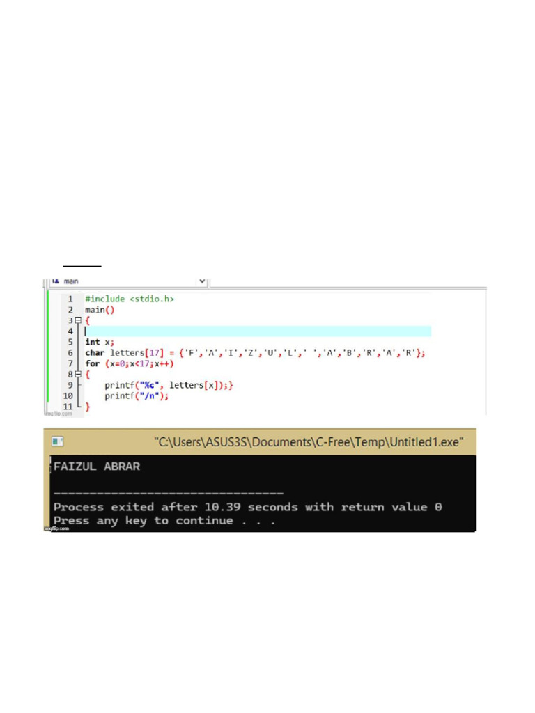 Latihan Pemrograman Array dan Loop C | PDF | Seni & Disiplin Bahasa ...