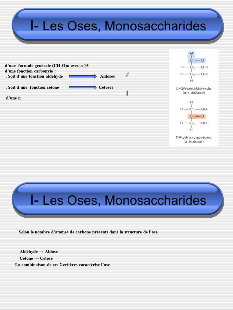 Classification et Structure des Oses | PDF | Chimie des glucides ...