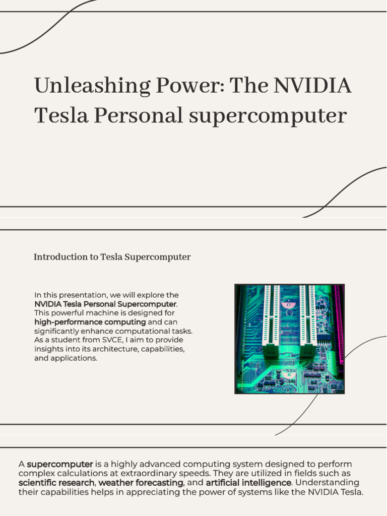 Slidesgo Unleashing Power The Nvidia Tesla Personal Supercomputer A ...