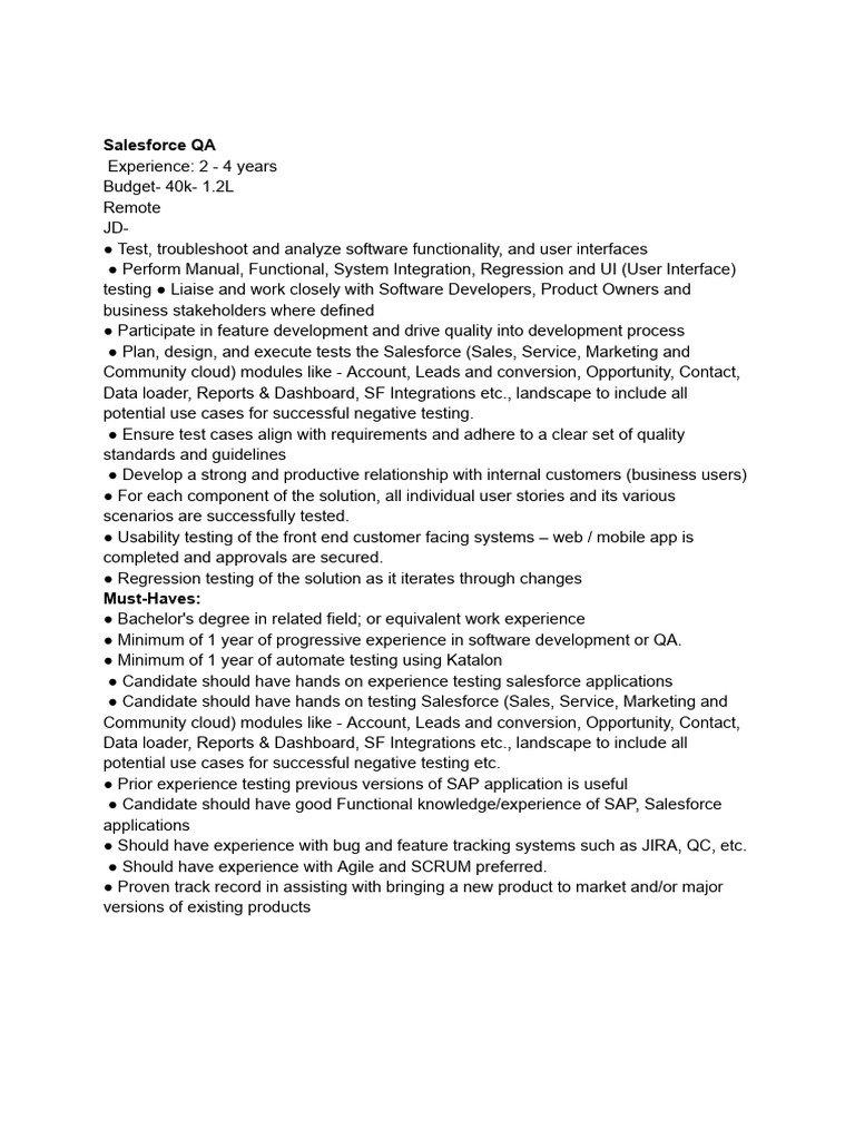 Salesforce QA | PDF