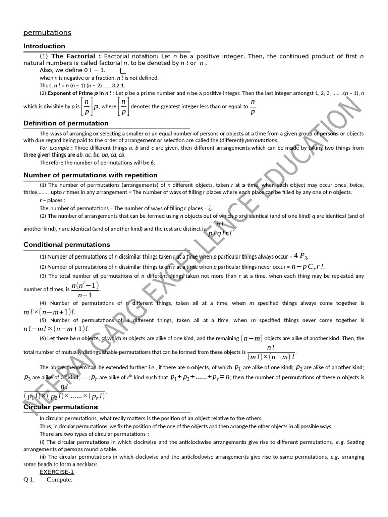Permutations 11-24-25 | PDF | Integer | Permutation