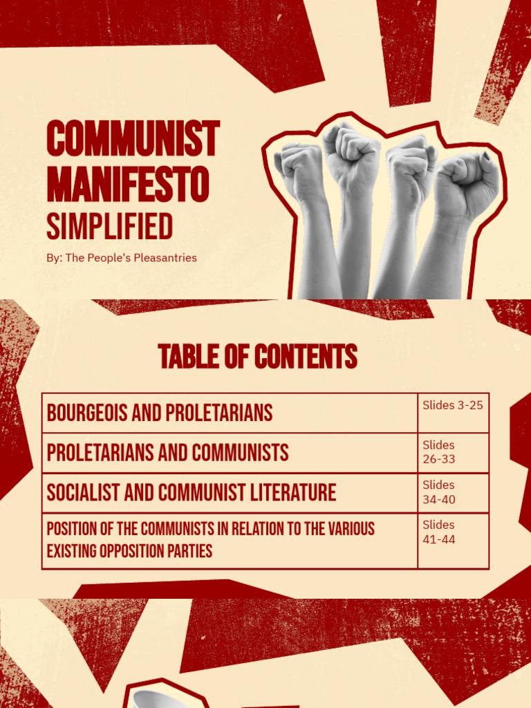 Simplified Communist Manifesto Overview | PDF | Socialism | Communism