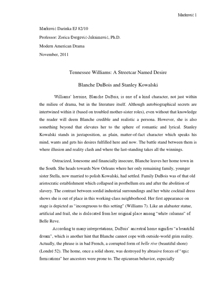 Blanche dubois quotes and analysis image