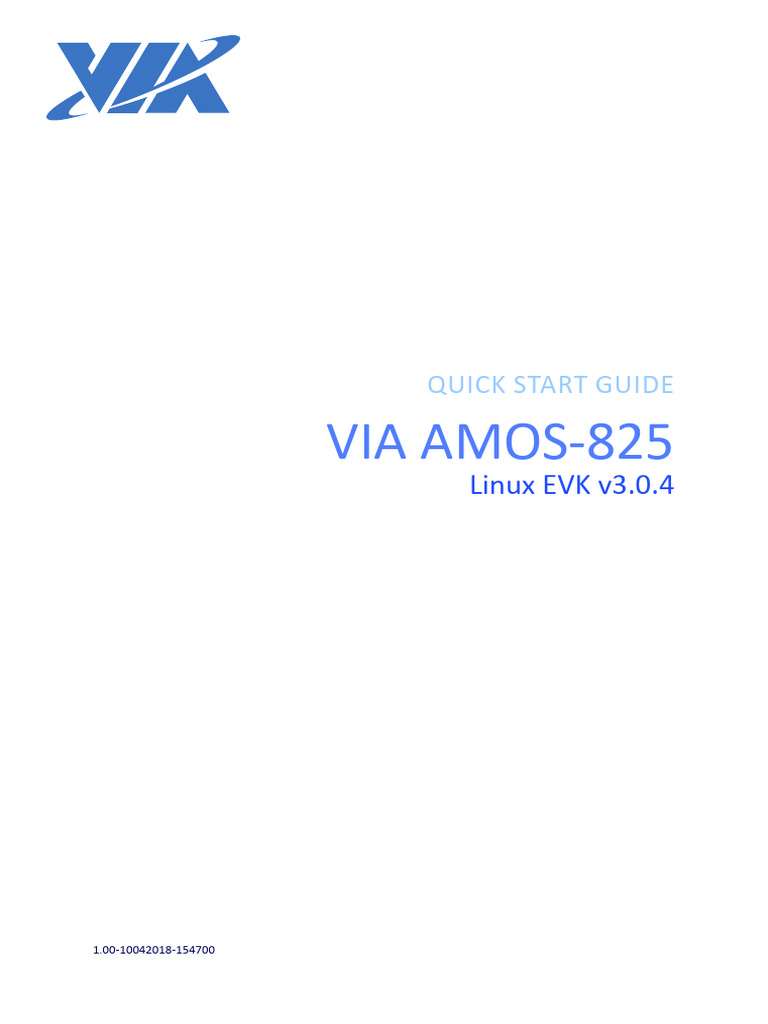 AMOS-825 Linux EVK v3.0.4 Quick Start Guide v1.00 20181004 | PDF