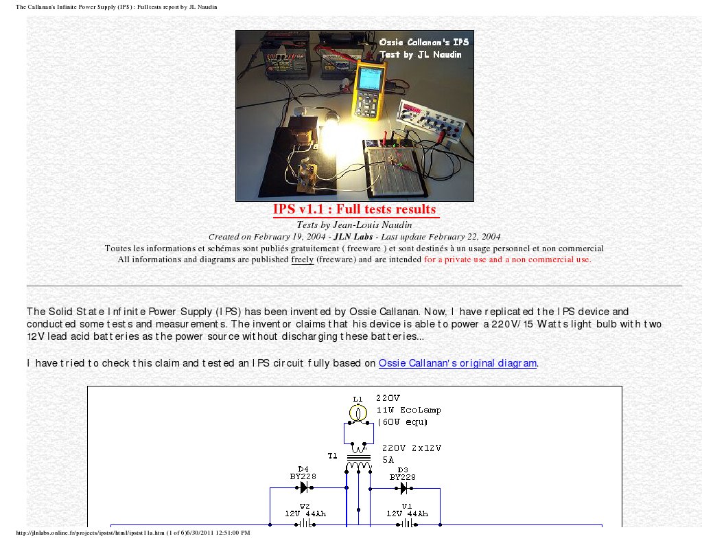 IPS Test Results for Engineers | PDF | Power Supply | Battery (Electricity)