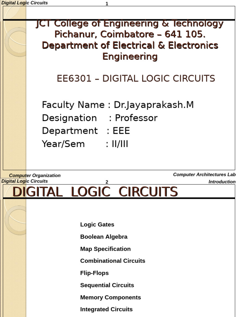 Digital Logic Circuits Overview | PDF | Logic Gate | Boolean Algebra