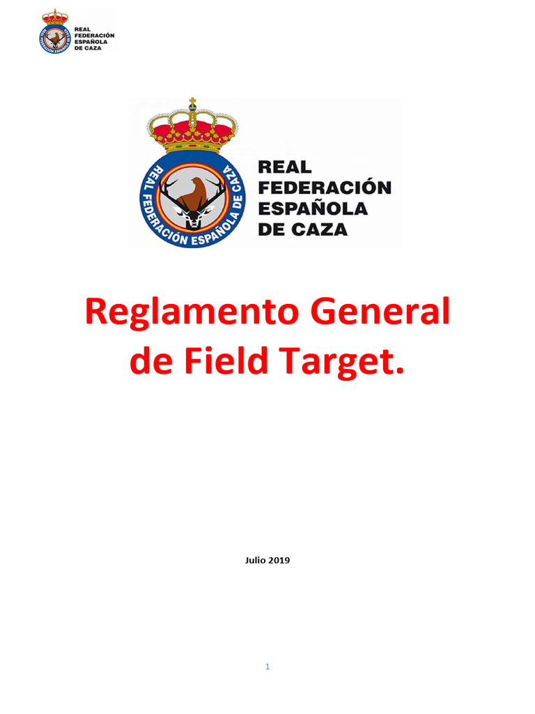 Reglamento General Field Target RFEC | PDF | Rifle | Armas de fuego