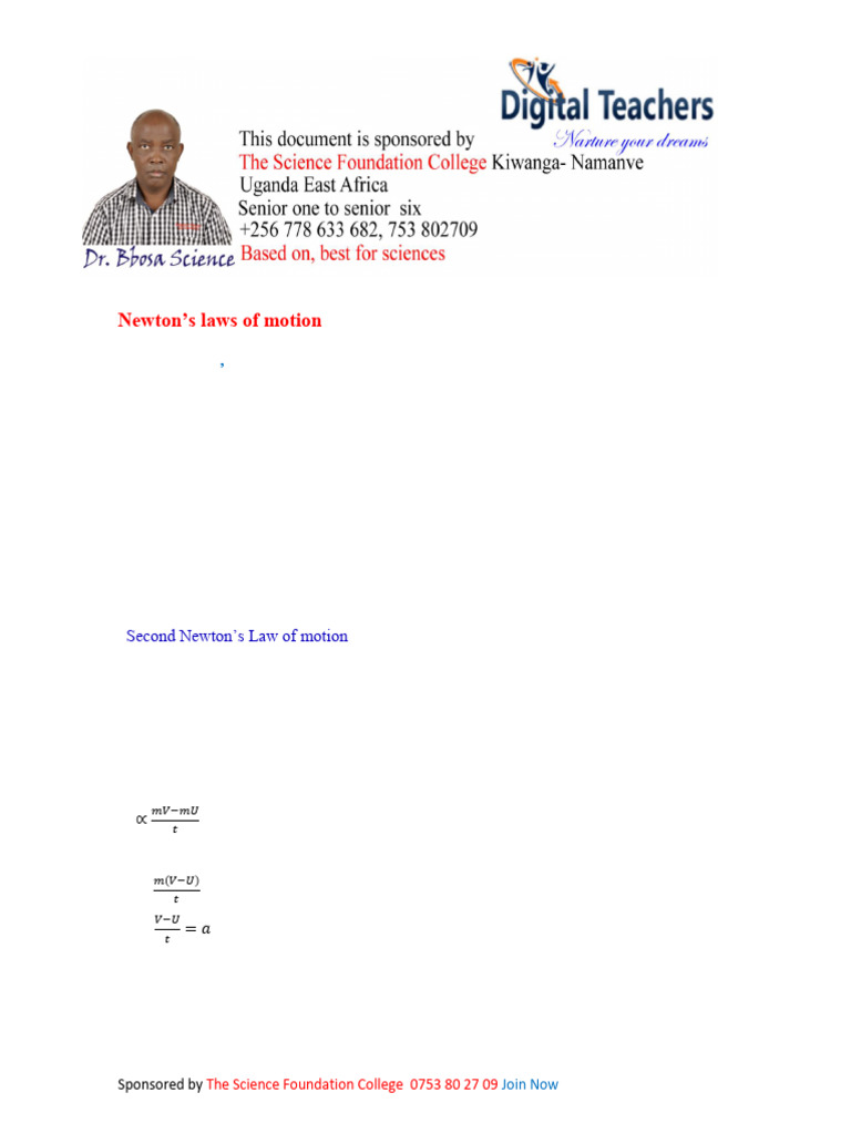 Newtons laws of motion pdf force newton s laws of motion