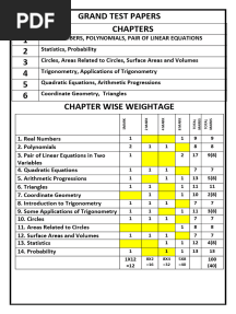 10th Maths Grand Tests
