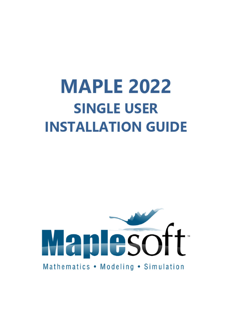 Maple 2022 Installation Guide | PDF | Installation (Computer Programs ...