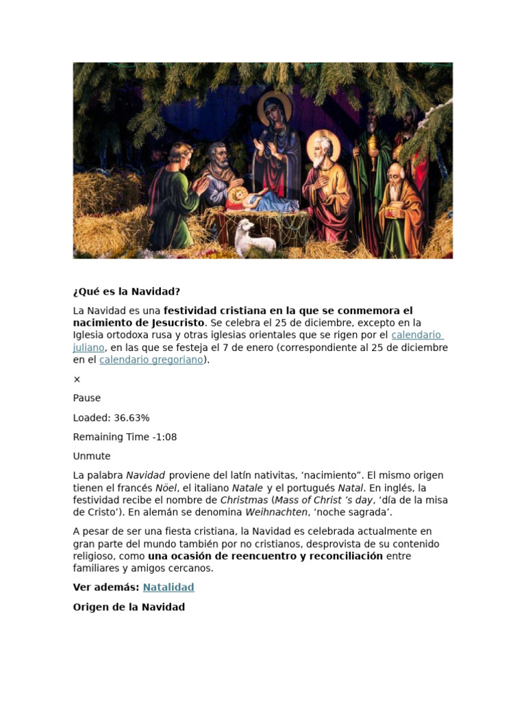 Significado y Tradiciones de la Navidad | PDF | Navidad | Nochebuena