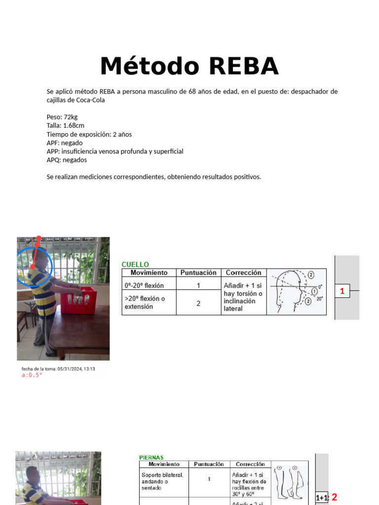 Método REBA y ROSA | PDF | Salud y bienestar