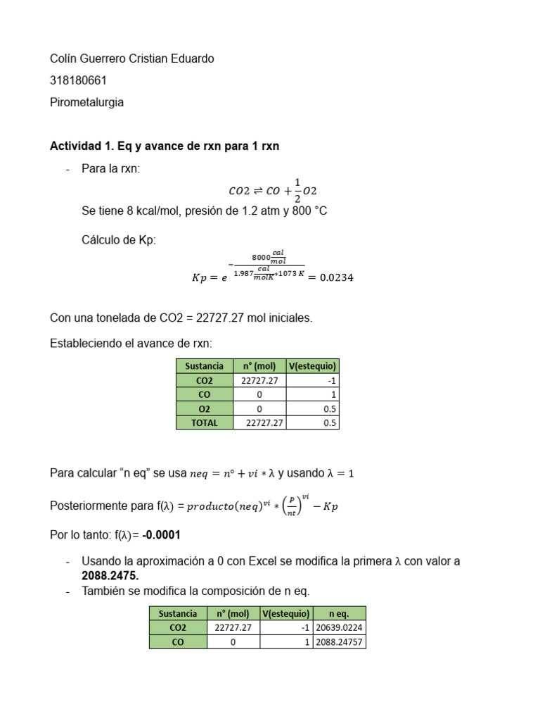 Avance de RXN Escrito | PDF