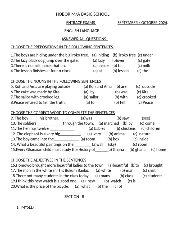 Entrace Exam | PDF | Social Science | Foreign Language Studies