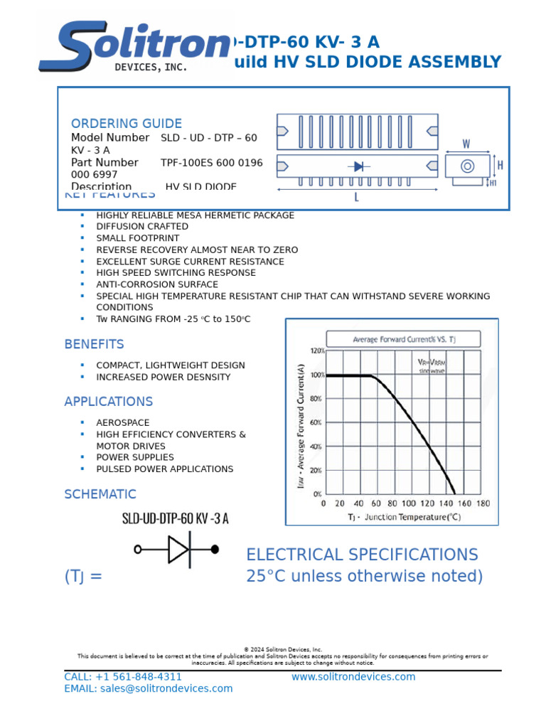 HV SLD Diode Assembly Datasheet | PDF | Diode | Computer Engineering