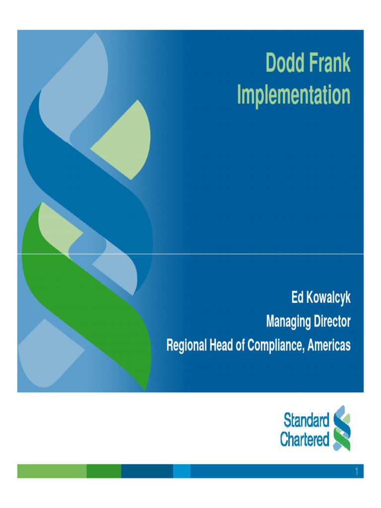 Dodd Frank Implementation Pdf Regulatory Compliance Governance