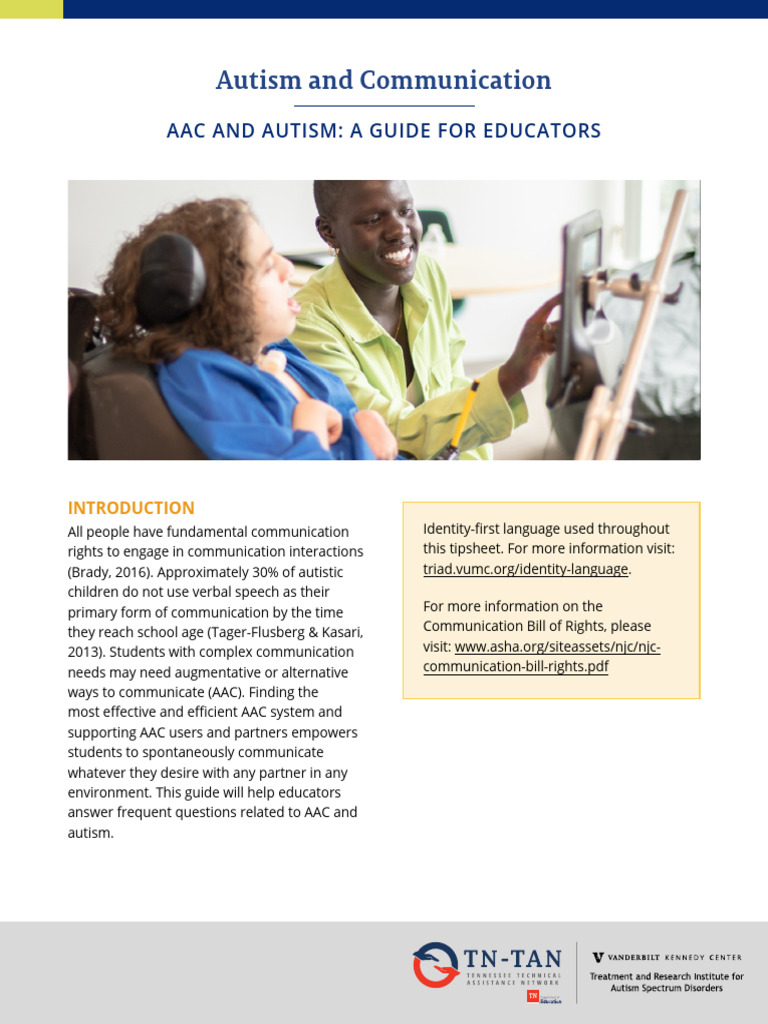 AAC Strategies for Autistic Students | PDF | Communication | Human ...