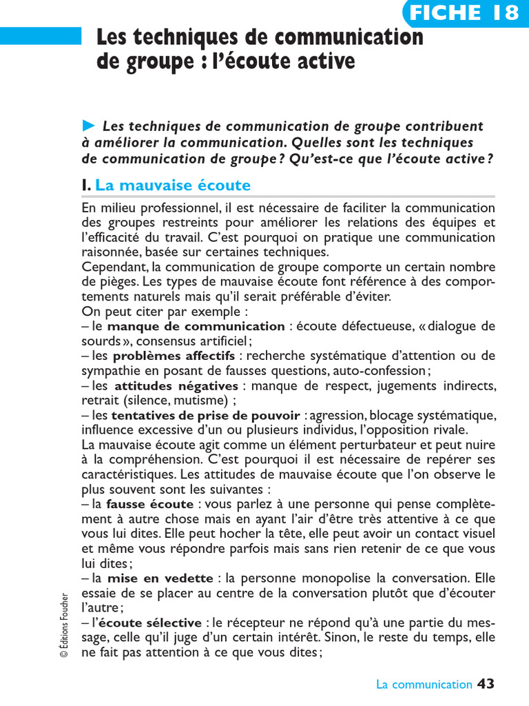 Techniques de communication de groupe | PDF | Argumentation | la ...