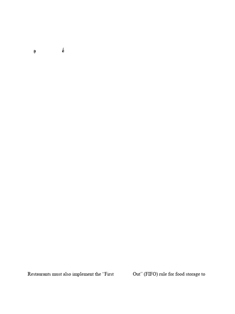 Restaurant GMP Guidelines | PDF | Food Safety | Hand Washing