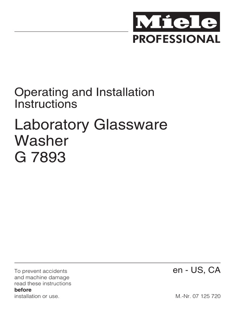 G 7893 - Compact Washer Operating and Instructions | PDF | Washing ...