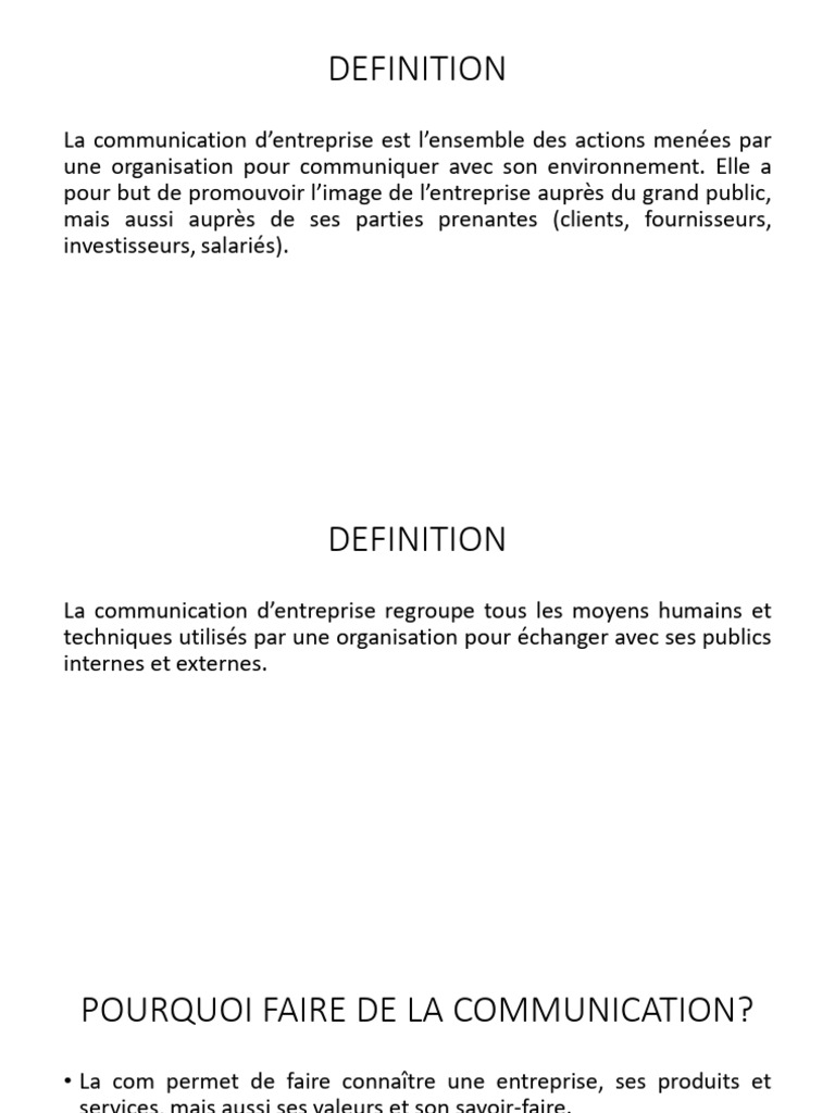 Stratégies de Communication d'Entreprise | PDF | la communication | Marque