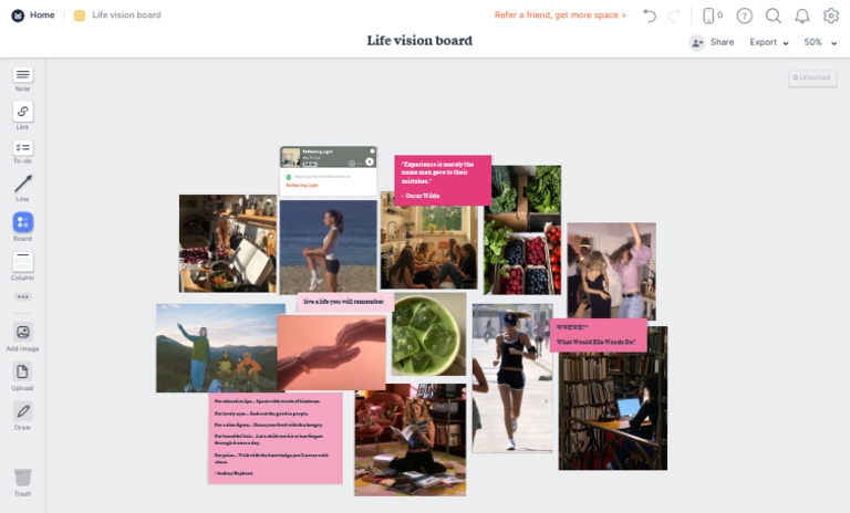 Life Vision Board - Milanote | PDF