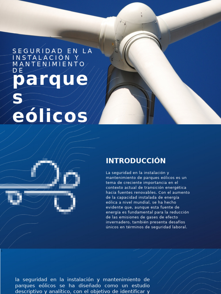 Seguridad en Parques Eólicos: Riesgos y Prevención | PDF | Granja ...