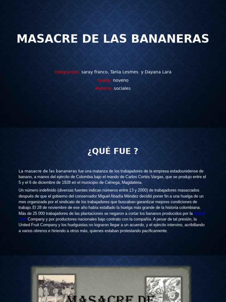 Masacre en Las Bananeras Saray Tania y Dayana | PDF