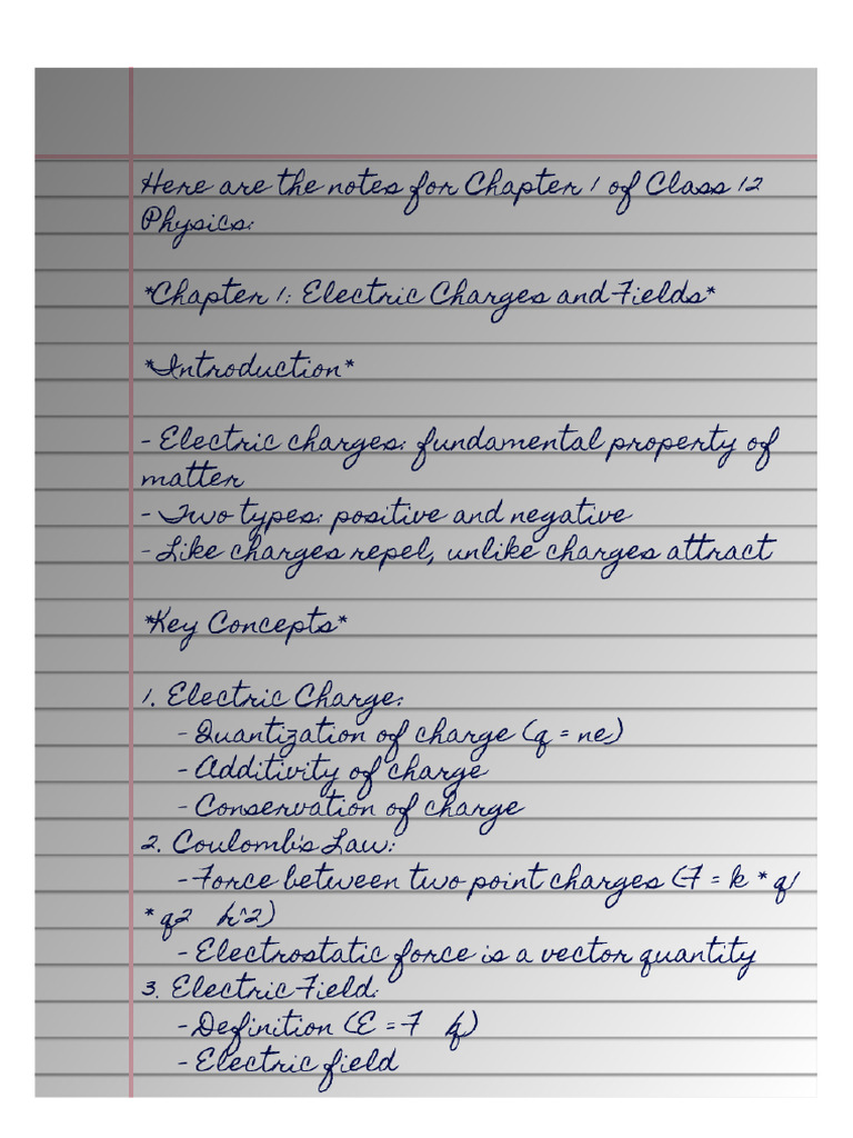 Class 12 Notes | PDF