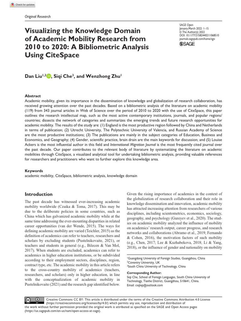 Bibliometric Analysis of Academic Mobility | PDF | Science