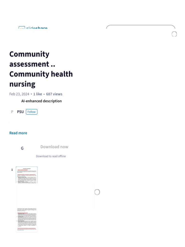 Community Assessment .. Community Health Nursing | PDF | Survey ...