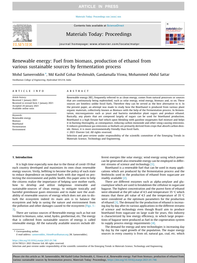Bioethanol Production from Biomass | PDF | Biofuel | Ethanol