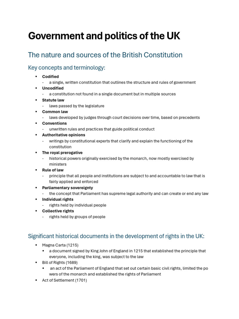 Government and Politics of The Uk | PDF | Cost Of Living | House Of ...