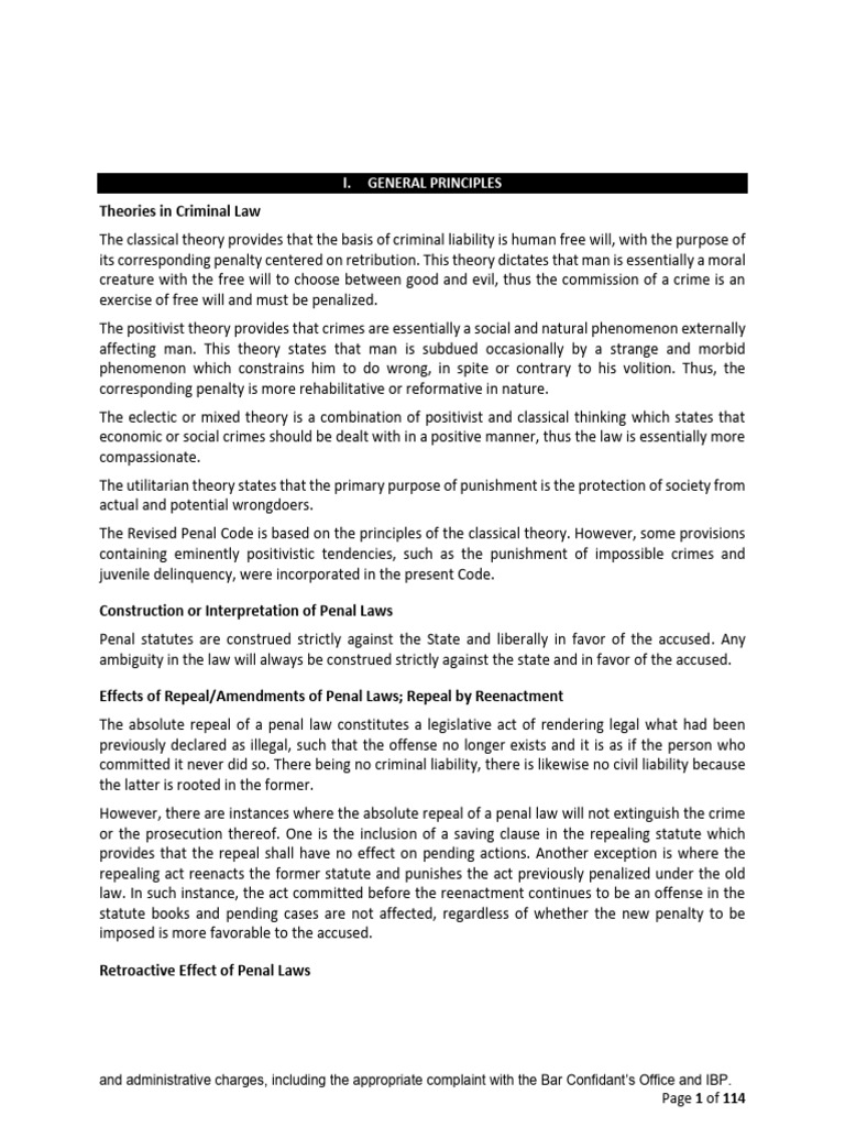 2024 Criminal Law Review Notes | PDF | Criminal Law | Ex Post Facto Law