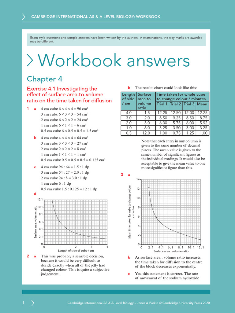 AS & A Level Biology Workbook Answers | PDF | Fatty Acid | Cell Membrane