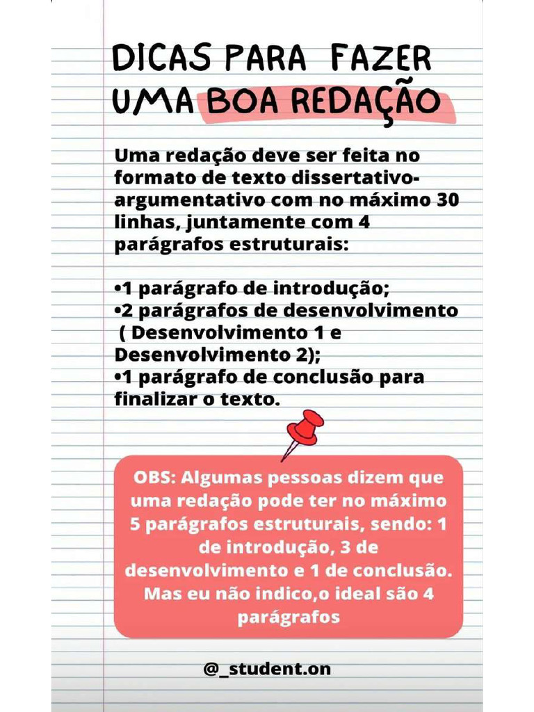 Dicas para Fazer Uma Boa Redação | PDF