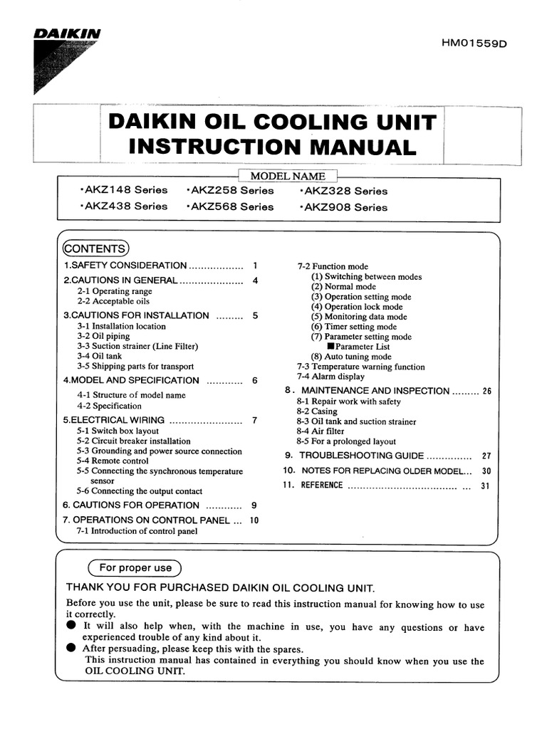 DAIKIN CHILLER MANUAL PDF visual data 8