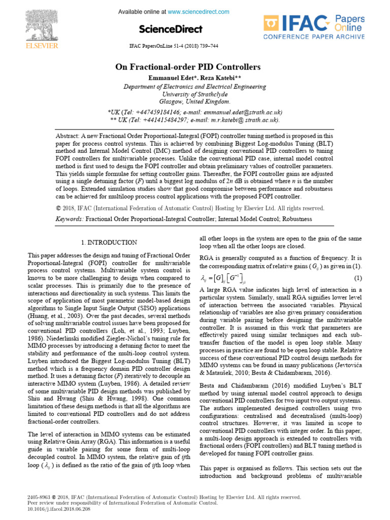 Edet 2018 | PDF | Control Theory | Engineering