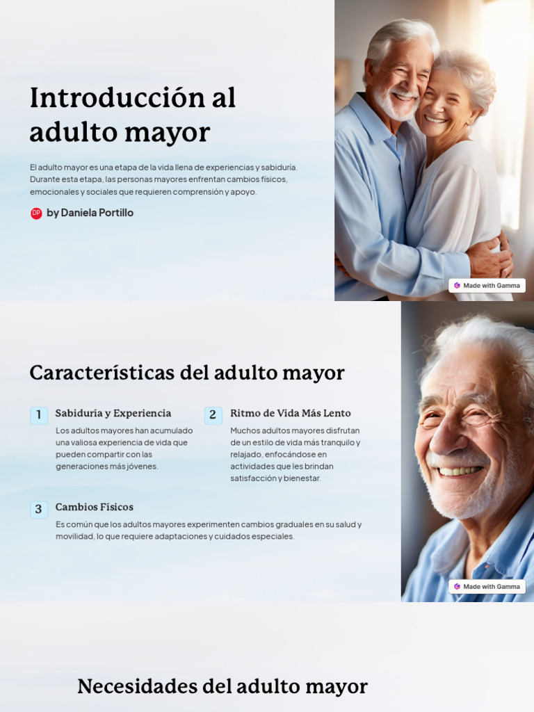 Cuidados y Necesidades del Adulto Mayor | PDF | Vejez | Adultos