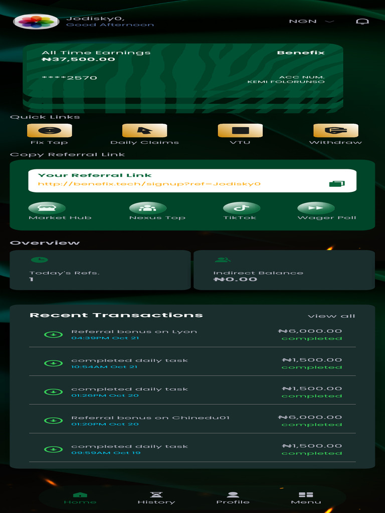 Benefix Dashboard 2 | PDF