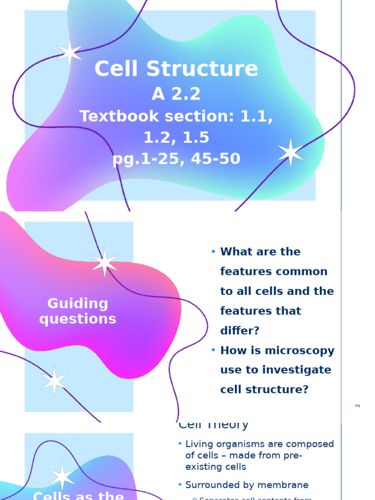 Cell Structure A2.2 | PDF | Cell (Biology) | Messenger Rna