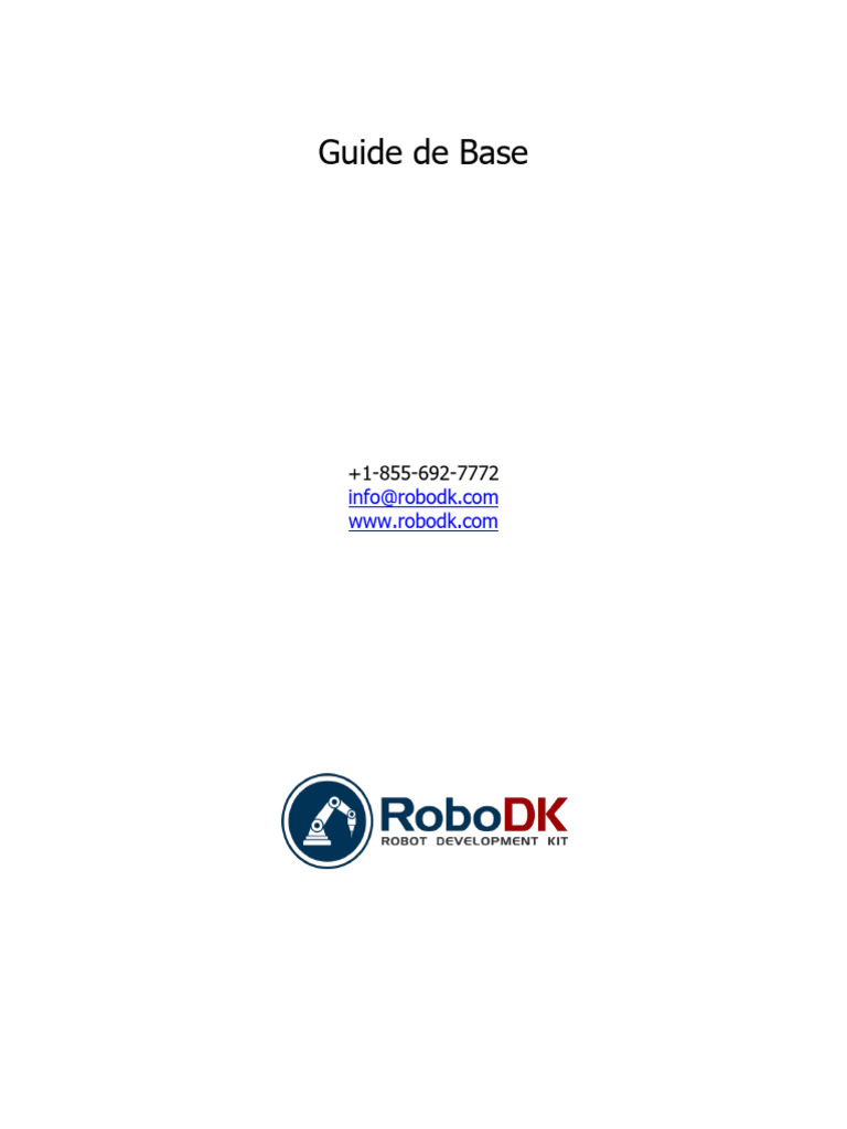 Guide de Base pour RoboDK | PDF | Bibliothèque logicielle | Fichier ...