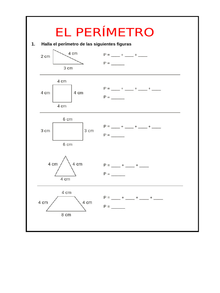 Fichas de Perimetro | PDF
