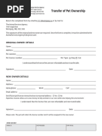 NSW Pet Ownership Change Form C3A | PDF