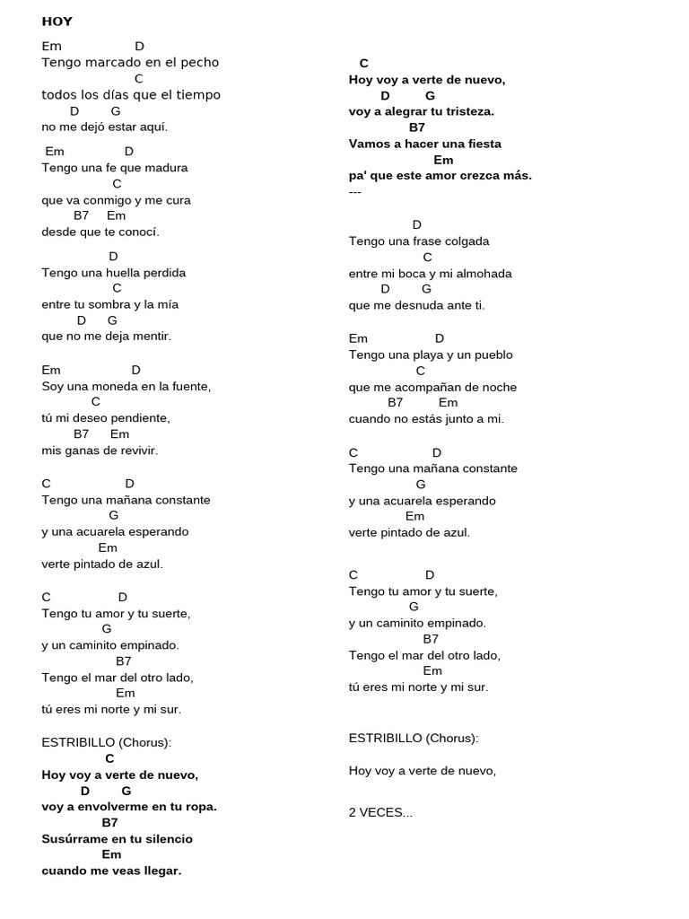 Cancion Hoy | PDF