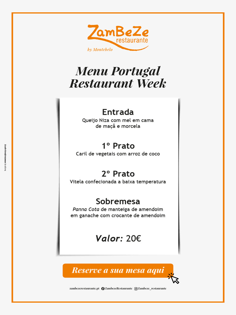 Zambeze Menu Restaurante Week v3 | PDF