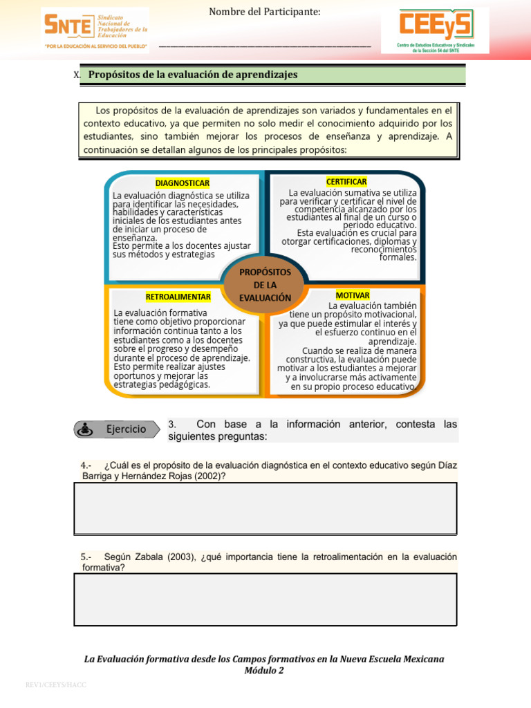 Propósitos de la Evaluación Formativa | PDF | Evaluación | Aprendizaje