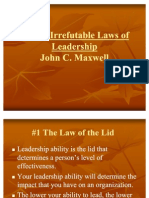 21 Irrefutable Laws of Leadership John C Maxwell